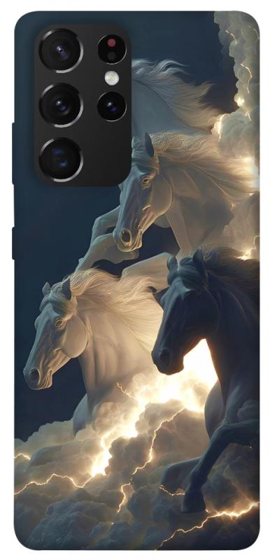 Чехол itsPrint Cloud Horses для Samsung Galaxy S21 Ultra, животные, купить оптом с доставкой