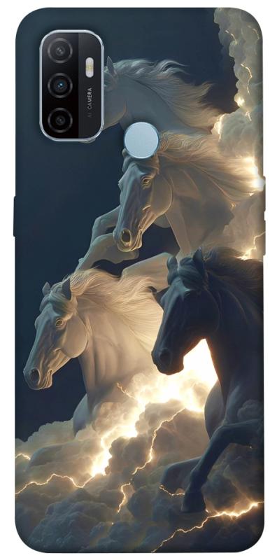 Чехол itsPrint Cloud Horses для Oppo A53 / A32 / A33, животные, купить оптом с доставкой
