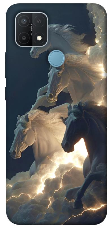 Чехол itsPrint Cloud Horses для Oppo A15s / A15, животные, купить оптом с доставкой