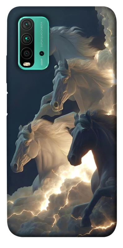 Чехол itsPrint Cloud Horses для Xiaomi Redmi Note 9 4G / Redmi 9 Power / Redmi 9T, животные, купить оптом с доставкой