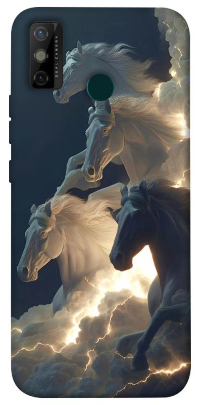 Чехол itsPrint Cloud Horses для TECNO Spark 6 Go, животные, купить оптом с доставкой