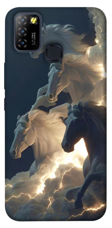 Чехол itsPrint Cloud Horses для Infinix Hot 10 Lite, животные, купить оптом с доставкой
