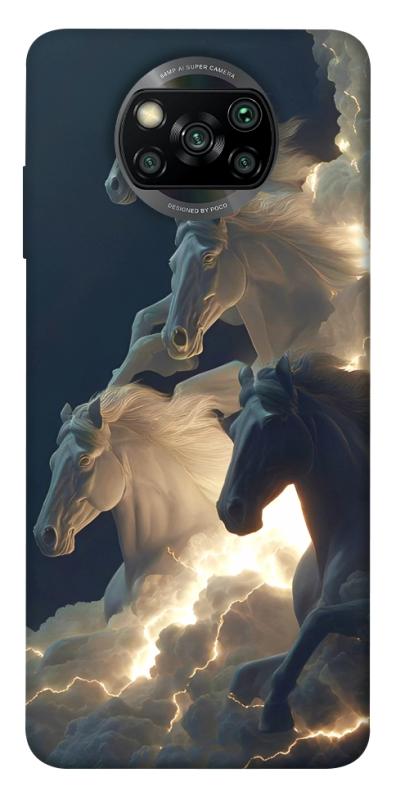 Чехол itsPrint Cloud Horses для Xiaomi Poco X3 NFC / Poco X3 Pro, животные, купить оптом с доставкой
