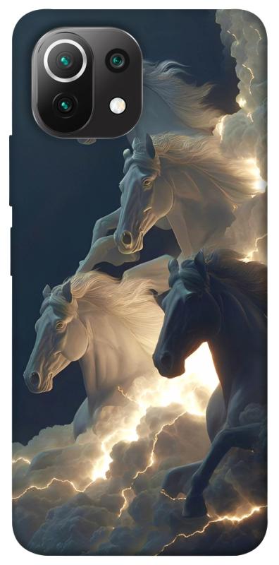 Чехол itsPrint Cloud Horses для Xiaomi Mi 11 Lite, животные, купить оптом с доставкой