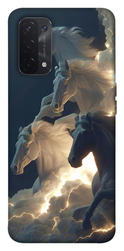 Чехол itsPrint Cloud Horses для Oppo A54 4G, животные, купить оптом с доставкой