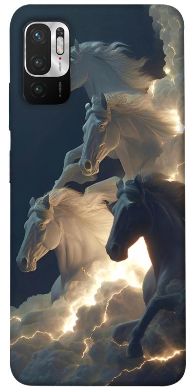 Чехол itsPrint Cloud Horses для Xiaomi Redmi Note 10 5G, животные, купить оптом с доставкой