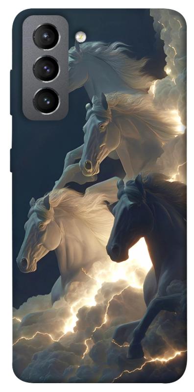 Чехол itsPrint Cloud Horses для Samsung Galaxy S21 FE, животные, купить оптом с доставкой
