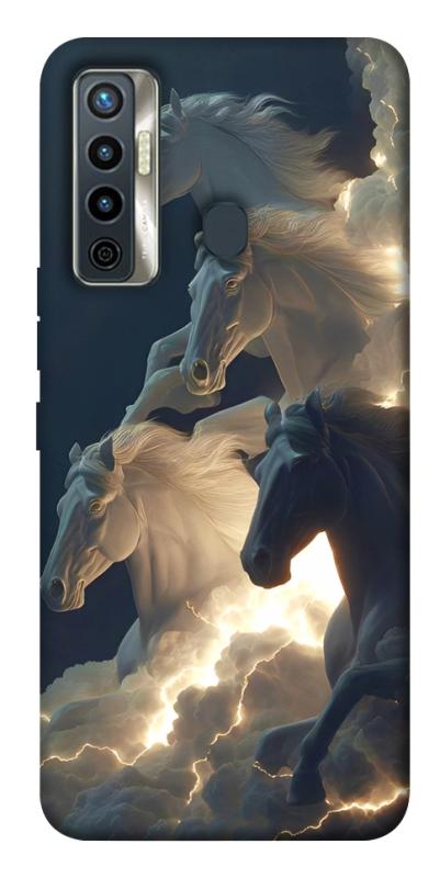 Чохол itsPrint Cloud Horses для TECNO Camon 17 Pro, тварини, купити оптом з доставкою