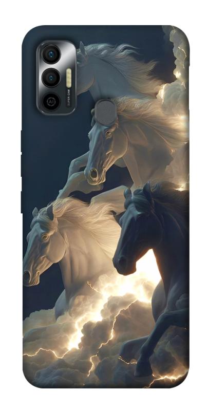Чохол itsPrint Cloud Horses для TECNO Spark 7, тварини, купити оптом з доставкою