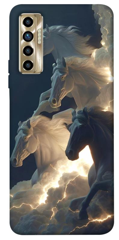 Чехол itsPrint Cloud Horses для TECNO Camon 17P, животные, купить оптом с доставкой