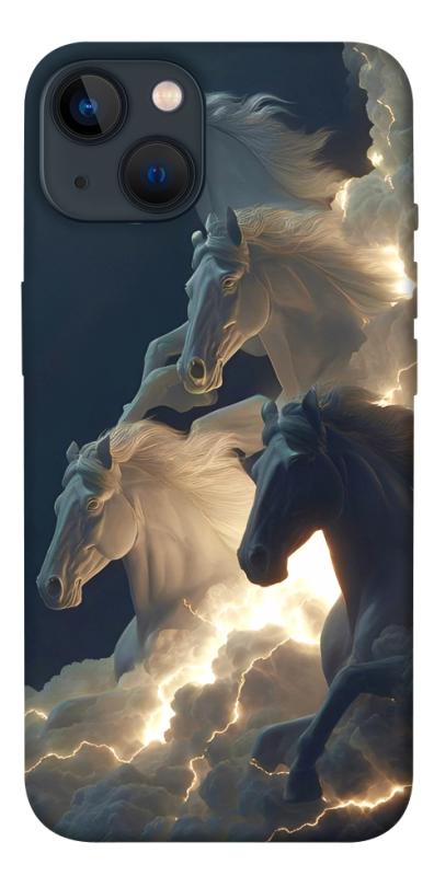 Чехол itsPrint Cloud Horses для Apple iPhone 13 (6.1"), животные, купить оптом с доставкой