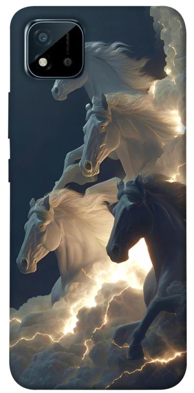 Чехол itsPrint Cloud Horses для Realme C11 (2021), животные, купить оптом с доставкой