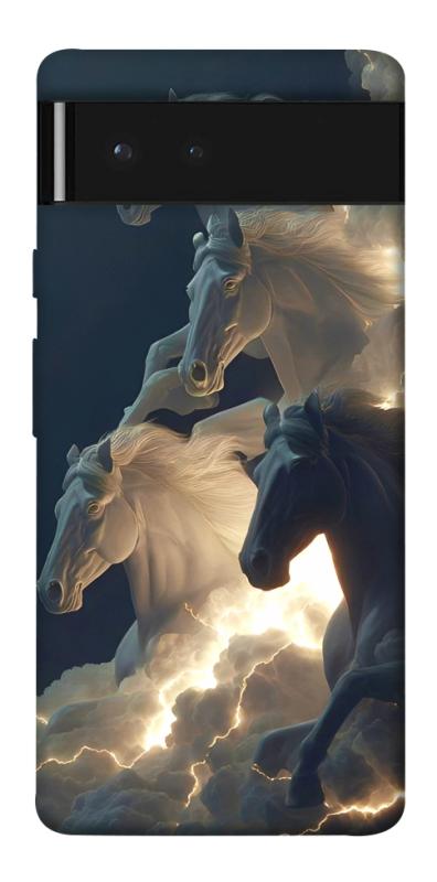Чехол itsPrint Cloud Horses для Google Pixel 6, животные, купить оптом с доставкой