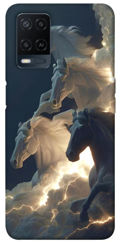 Чехол itsPrint Cloud Horses для Oppo A16s / A16, животные, купить оптом с доставкой