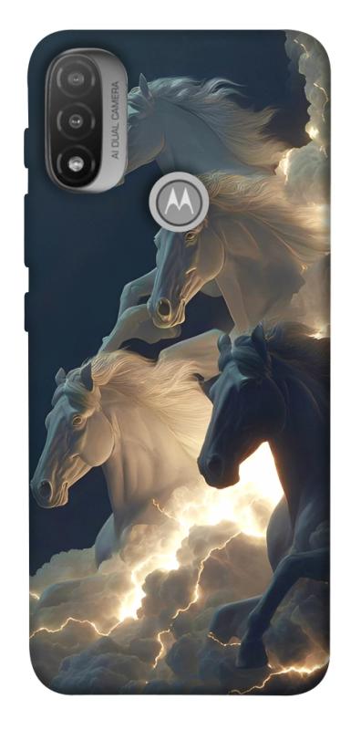 Чехол itsPrint Cloud Horses для Motorola Moto E20, животные, купить оптом с доставкой
