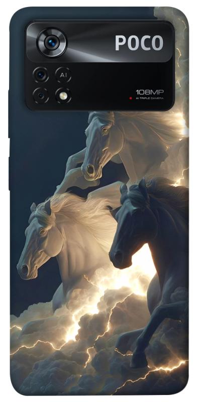Чехол itsPrint Cloud Horses для Xiaomi Poco X4 Pro 5G, животные, купить оптом с доставкой