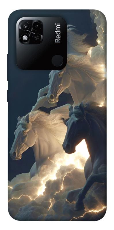 Чехол itsPrint Cloud Horses для Xiaomi Redmi 10A, животные, купить оптом с доставкой