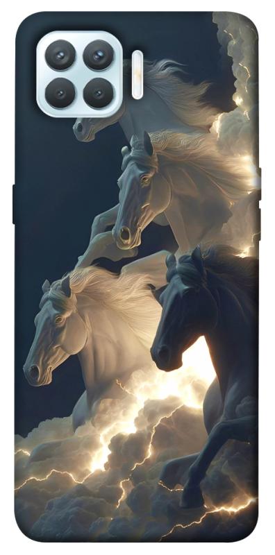 Чехол itsPrint Cloud Horses для Oppo F17 Pro, животные, купить оптом с доставкой