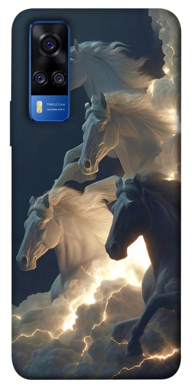 Чехол itsPrint Cloud Horses для Vivo Y51a, животные, купить оптом с доставкой