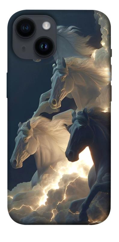 Чехол itsPrint Cloud Horses для Apple iPhone 14 (6.1"), животные, купить оптом с доставкой