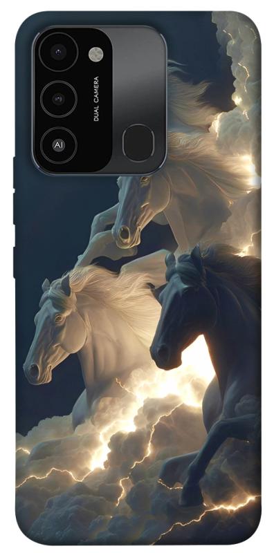 Чехол itsPrint Cloud Horses для TECNO Spark 8C, животные, купить оптом с доставкой