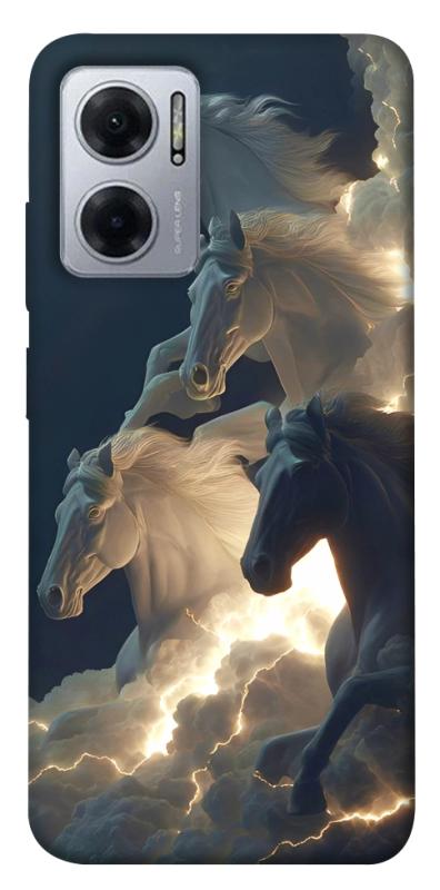 Чехол itsPrint Cloud Horses для Xiaomi Redmi Note 11E, животные, купить оптом с доставкой