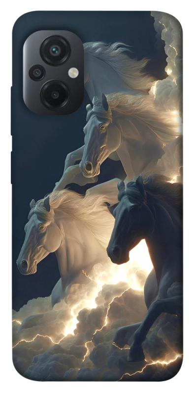 Чехол itsPrint Cloud Horses для Xiaomi Poco M5, животные, купить оптом с доставкой