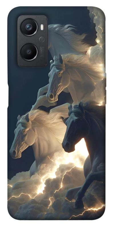 Чехол itsPrint Cloud Horses для Oppo A96, животные, купить оптом с доставкой