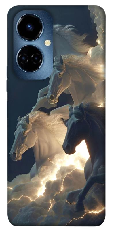 Чехол itsPrint Cloud Horses для TECNO Camon 19 (CI6n) / 19 Pro (CI8n), животные, купить оптом с доставкой