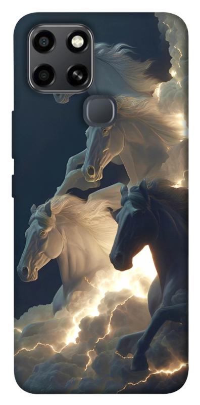 Чехол itsPrint Cloud Horses для Infinix Smart 6, животные, купить оптом с доставкой