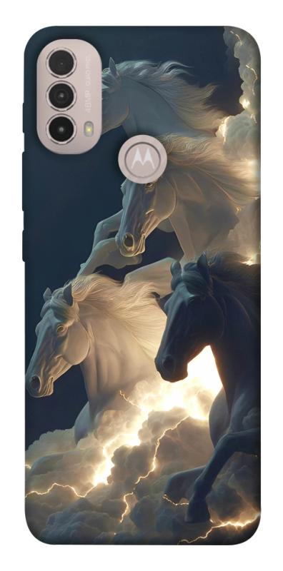 Чехол itsPrint Cloud Horses для Motorola Moto E40, животные, купить оптом с доставкой