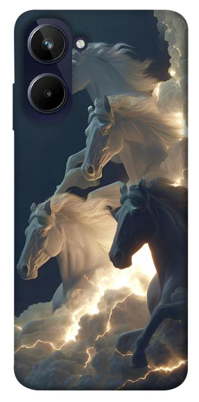 Чехол itsPrint Cloud Horses для Realme 10 4G, животные, купить оптом с доставкой
