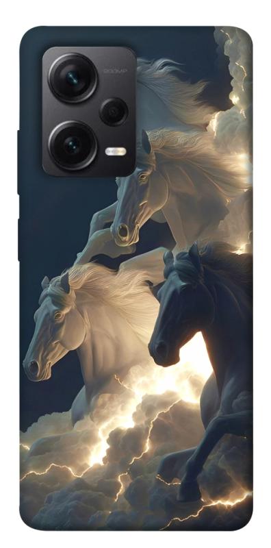 Чехол itsPrint Cloud Horses для Xiaomi Redmi Note 12 Pro+ 5G, животные, купить оптом с доставкой