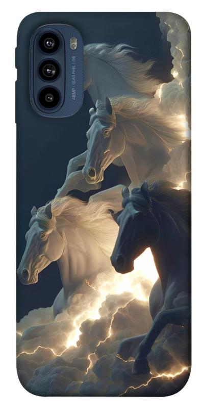 Чохол itsPrint Cloud Horses для Motorola Moto G41, тварини, купити оптом з доставкою