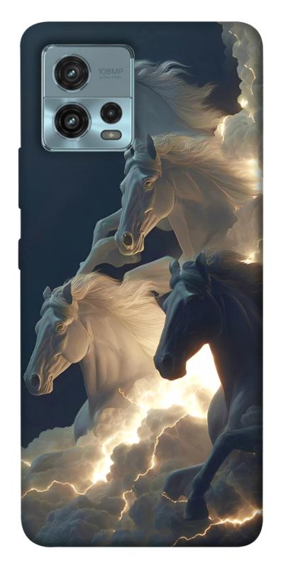 Чехол itsPrint Cloud Horses для Motorola Moto G72, животные, купить оптом с доставкой