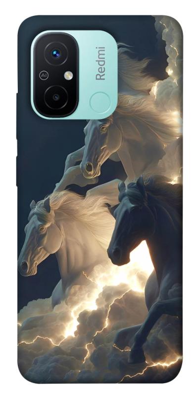 Чехол itsPrint Cloud Horses для Xiaomi Redmi 12C, животные, купить оптом с доставкой