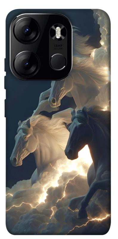 Чехол itsPrint Cloud Horses для Tecno Spark Go 2023, животные, купить оптом с доставкой