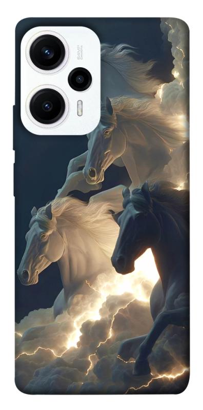 Чехол itsPrint Cloud Horses для Xiaomi Poco F5 / Note 12 Turbo, животные, купить оптом с доставкой