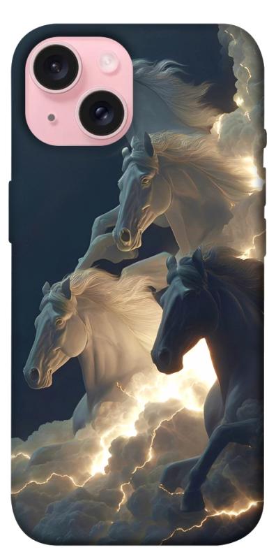 Чохол itsPrint Cloud Horses для Apple iPhone 15 (6.1"), тварини, купити оптом з доставкою