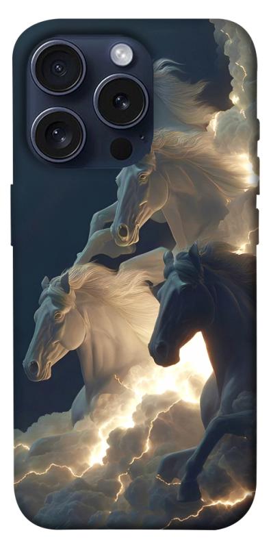 Чехол itsPrint Cloud Horses для Apple iPhone 15 Pro (6.1"), животные, купить оптом с доставкой