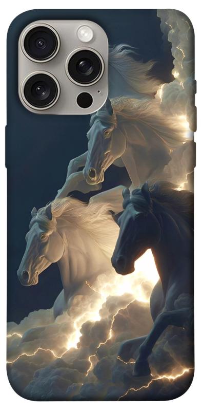 Чехол itsPrint Cloud Horses для Apple iPhone 15 Pro Max (6.7"), животные, купить оптом с доставкой