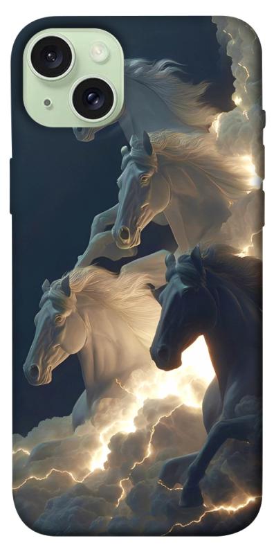 Чехол itsPrint Cloud Horses для Apple iPhone 15 Plus (6.7"), животные, купить оптом с доставкой