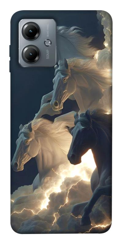 Чехол itsPrint Cloud Horses для Motorola Moto G14, животные, купить оптом с доставкой