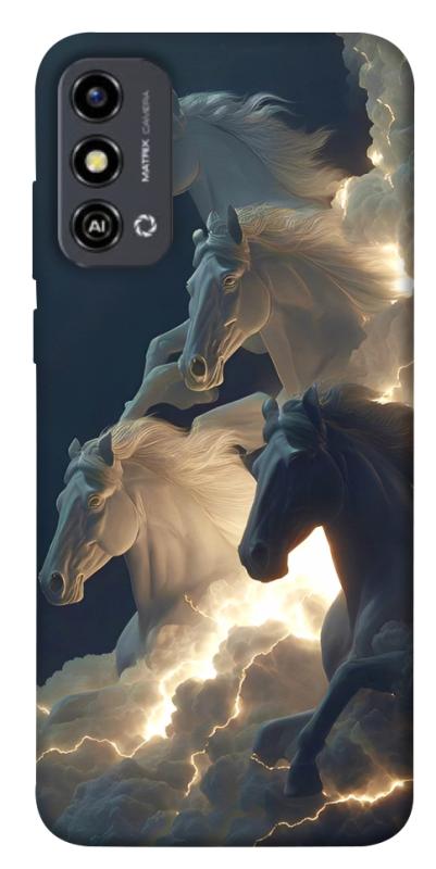 Чехол itsPrint Cloud Horses для ZTE Blade A53, животные, купить оптом с доставкой