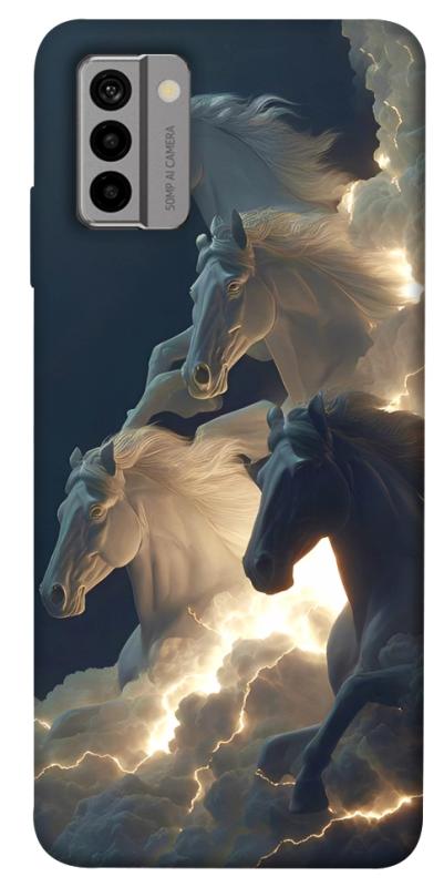 Чехол itsPrint Cloud Horses для Nokia G22, животные, купить оптом с доставкой