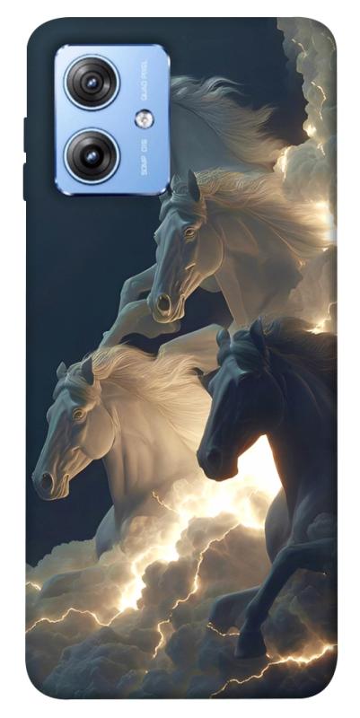 Чохол itsPrint Cloud Horses для Motorola Moto G84, тварини, купити оптом з доставкою