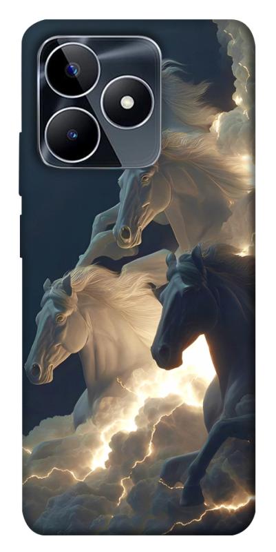 Чехол itsPrint Cloud Horses для Realme C53, животные, купить оптом с доставкой