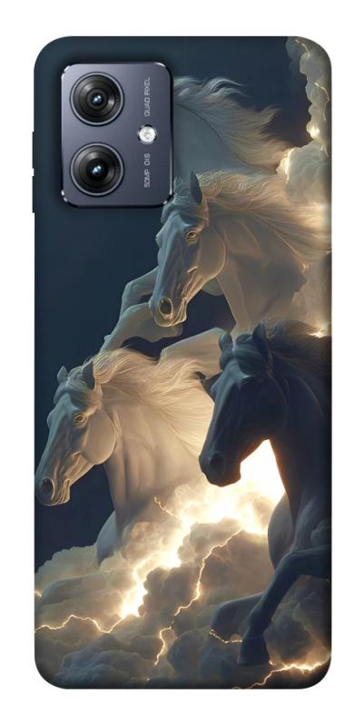 Чехол itsPrint Cloud Horses для Motorola Moto G54, животные, купить оптом с доставкой