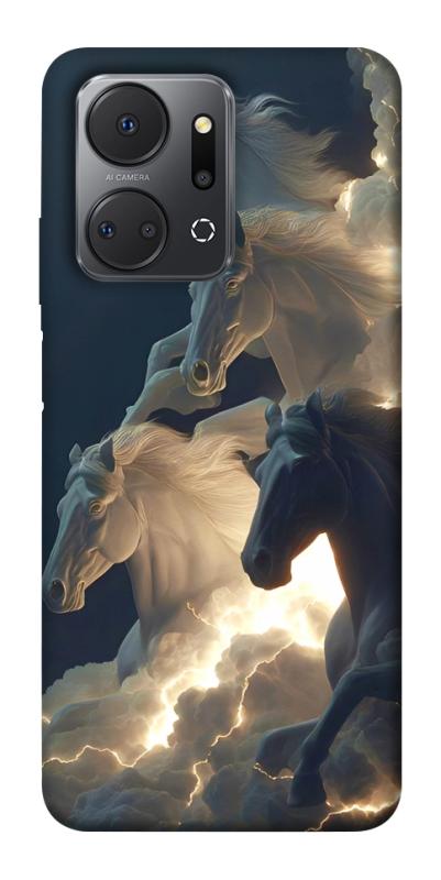 Чехол itsPrint Cloud Horses для Huawei Honor X7a, животные, купить оптом с доставкой