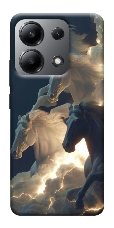 Чехол itsPrint Cloud Horses для Xiaomi Redmi Note 13 4G, животные, купить оптом с доставкой